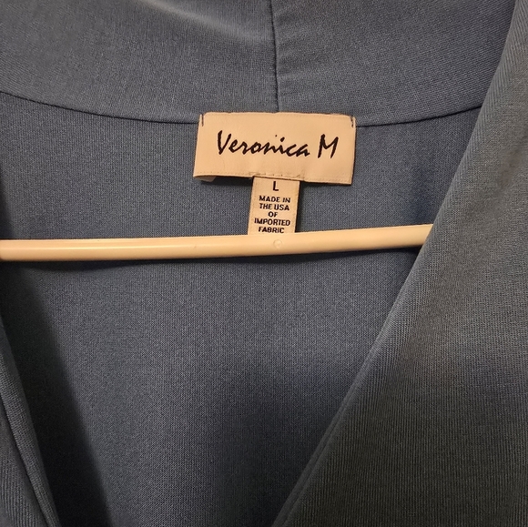 Veronica M Gray Wrap Blouse Relaxed Style - Picture 3 of 3